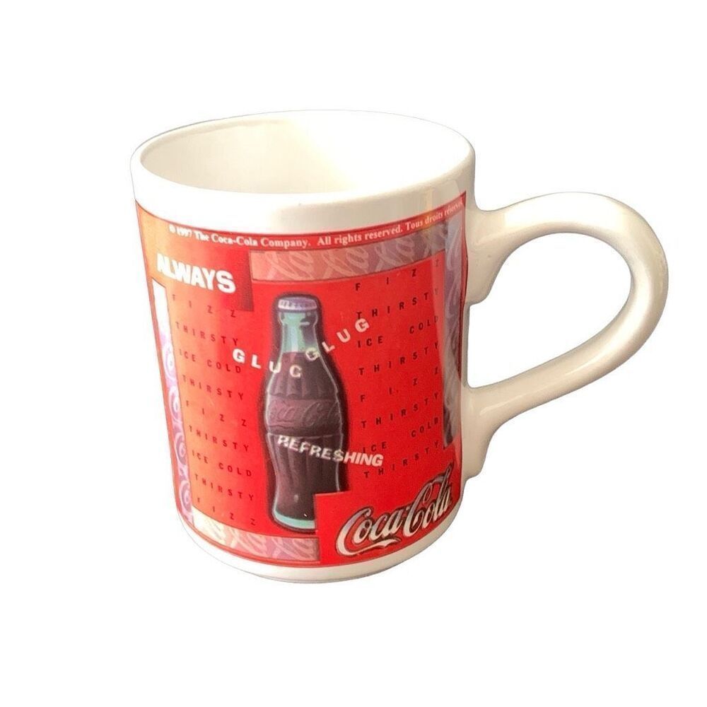 Vintage Coca-Cola 1997 Always Refreshing Collectible Glug Glug Mug HTF